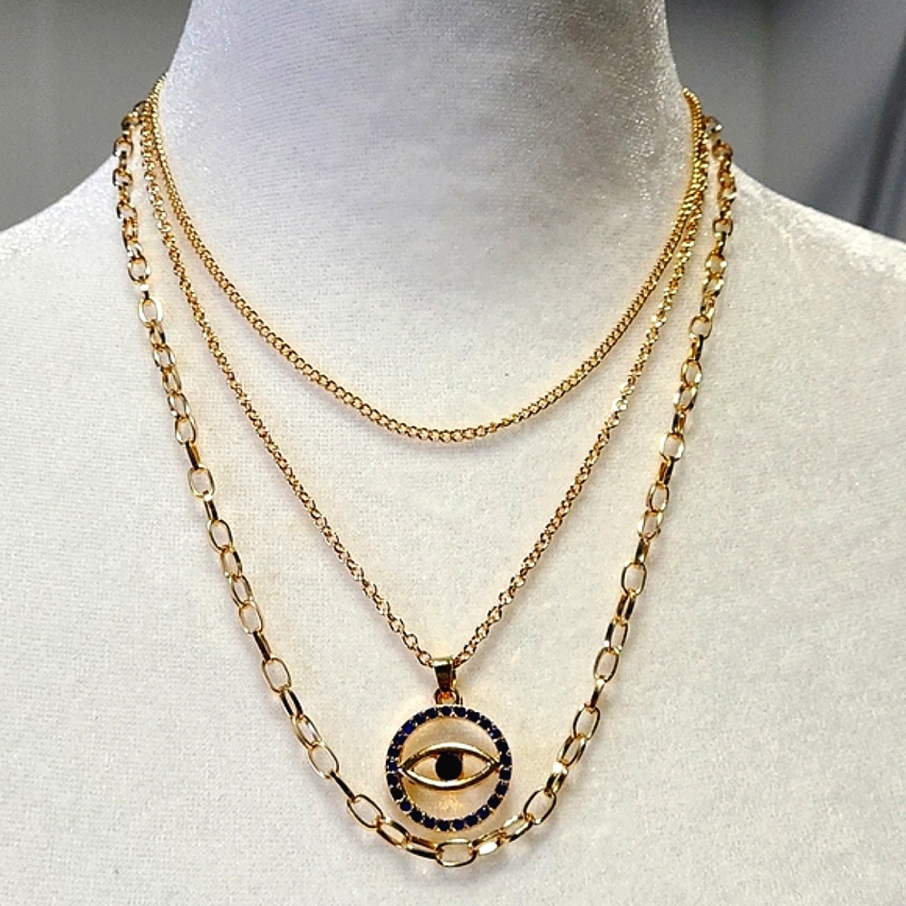 Last chance MINT COLLECTION Evil Eye Lead compliant choker necklace